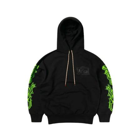Aries, Hoodie Zwart, Heren, Maat:M