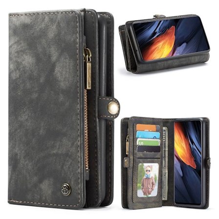CaseMe Samsung Galaxy A71 Zipper Wallet Etui - Sort