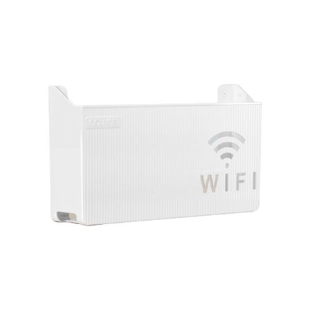 Vægmonteret Wifi Router Opbevaringsboks Kabel Power Plus Wire Bracket Organizer