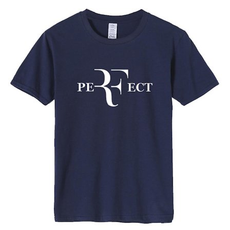 Federer Tennis kortärmad bomull T-shirt med rund hals