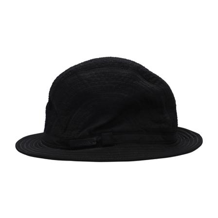 Prada Vintage, Pre-owned Stitch Detail Bucket Hat in Polyamide Zwart, Dames, Maat:ONE Size