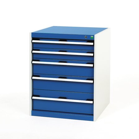 Industrial drawer cabinet BOTT , 650x650x800 mm, 5 drawers