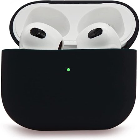 6 st Svarta Silikonfodral Kompatibla med Airpods 3, Skyddsfodral för Airpods 3 2021 Generation, ultratunt, Mjukt Skyddsfodral för Airpods 3, Vis