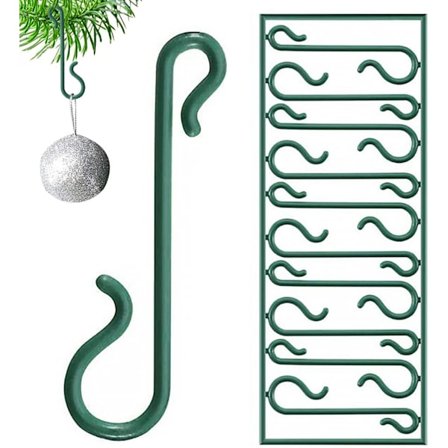 100 stk. Plast Julekugle Krog - Grøn