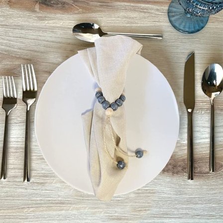 6 st Träpärlor Servettringar Trätofs Servettring 1 st