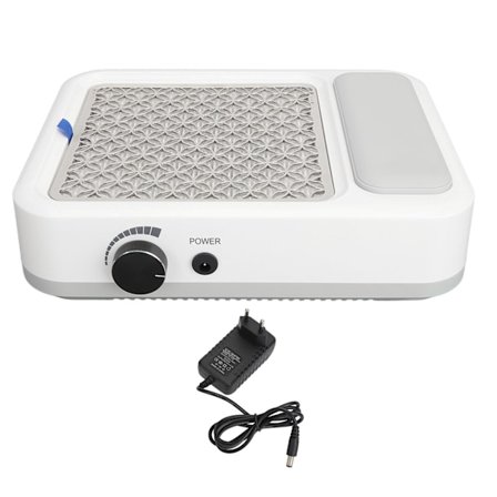 Negle støvsamler med genanvendeligt filter håndpude hastighedsjusterbar negle støvsuger 100‐240V EU stik