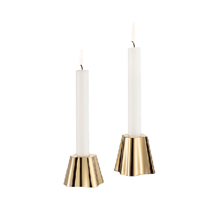 Iittala Aalto ljusstake 50+65mm mässing 2set Ljus & ljusstakar Guld 50+65 mm 2-set