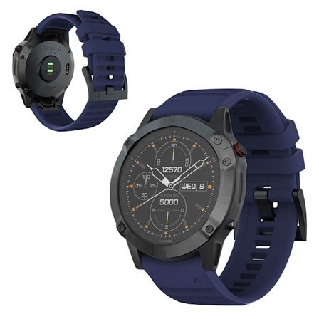 Garmin Fenix 6X Pro / 6X silicone watch band - Dark Blue
