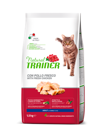 Natural Trainer Crocchette Pollo Fresco Per Gatti Adulti Sacco