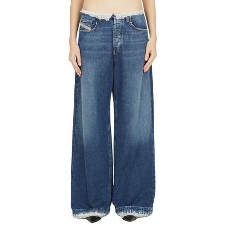 Diesel Wide Jeans Blå, Dame, Størrelse: W28