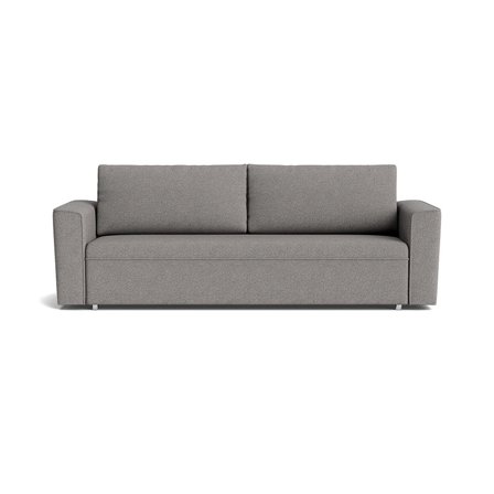 Izola 3-Sitzer-Schlafsofa, Stauraum, Loop Grau, Einfarbig, Modernes Design, Bettfunktion, Bequeme Polsterung, Zeitloser Stil, 88cm Tiefe