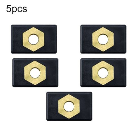 5stk Sporskinne Skrue Monteringsmutter M6 Nutsert