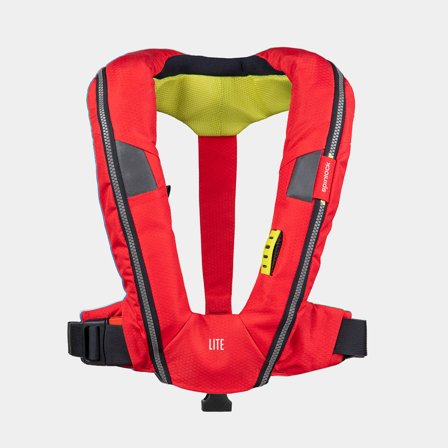 Giubbotto di salvataggio gonfiabile Spinlock Deckvest LITE 170N Mercury Red, automatico + cartuccia di CO2 33 grammi, Taglia Unica (50+ kg)