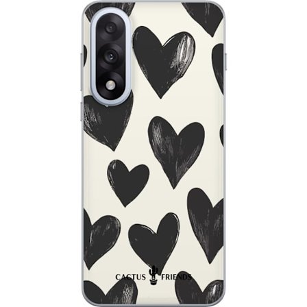Kompatibelt Mobildeksel til Motorola OnePlus Nord 5 Cactus and Friends - Bold Black Love Pattern