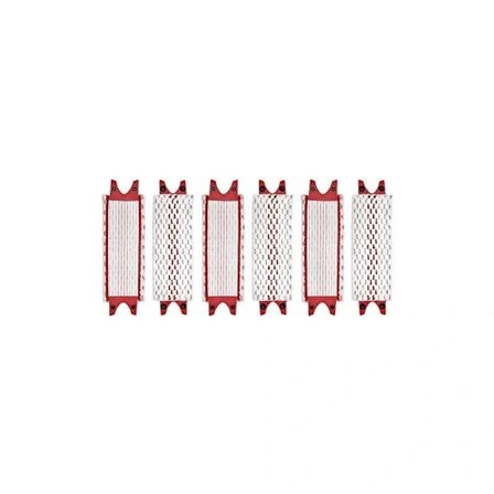 Pakke med 6 flade mikrofibermoppehoveder, der er kompatible med Vileda Ultramax..DEBUNS