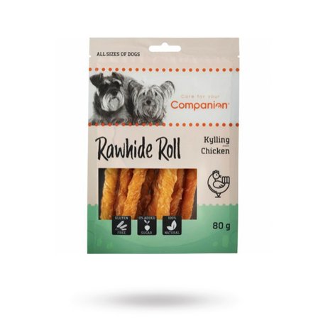 Companion - Companion Chicken Rawhide Roll 80g - Matskål, hundgodis & tuggisar
