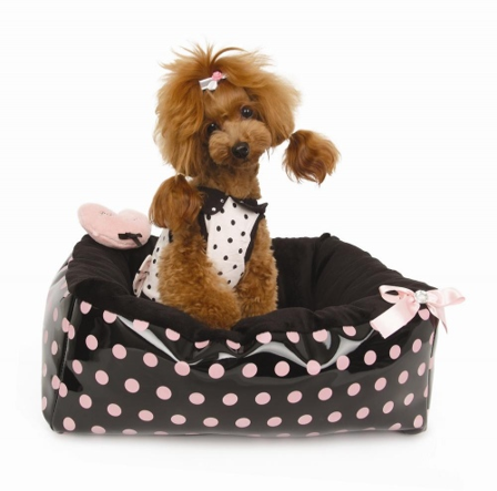 Puppy Angel - Polkadot Ease Hundbädd Rosa Medium - Hundsäng & Kattsäng