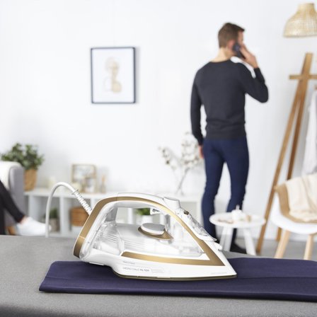 TEFAL Puregliss FV8042E0 Dampstrygejern 2900W Guld Hvid