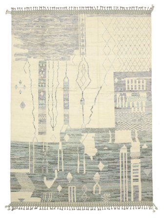 Tapis Berbère Style 274X374 Jaune/Vert Grand (Laine, Afghanistan)