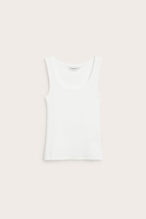 Kappahl | Prążkowana koszulka Biały L | Biały