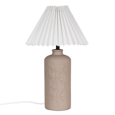 Globen lighting Flora Mud bordlampe, 39 cm' - 'Beige og hvitt