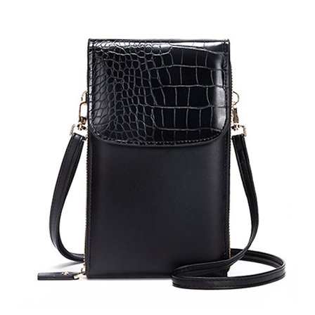 Pu Ny Tid Messenger Bag Kvinnlig Nisch Design Sense Plånbok Enkel Fashion Mobiltelefon Väska