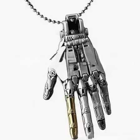 Mekanisk Bionisk Hand Hänge Rörliga Fingrar Robot Hand Halsband A1
