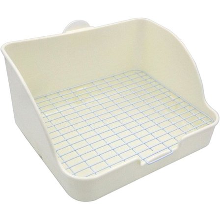 Toalett for små kjæledyr, firkantet skål, hjørnetrener, strekkbåre, sengetøykasse P