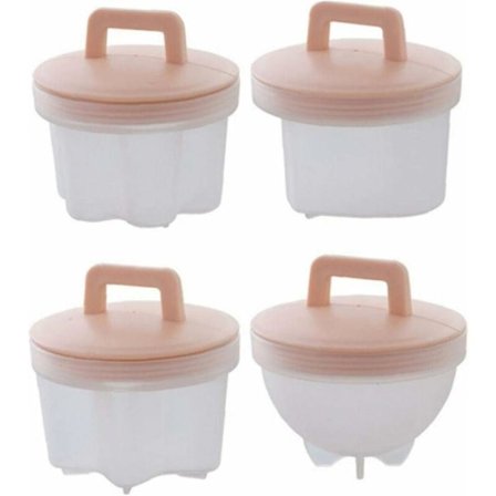 Rosa dampet eggform i matkvalitet PP posjert eggform dobbelthuler posjert egg