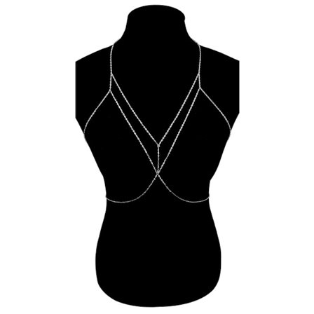 (Silverfärg) Fashion Simple Sexy Belly Body Chain Halsband Biki