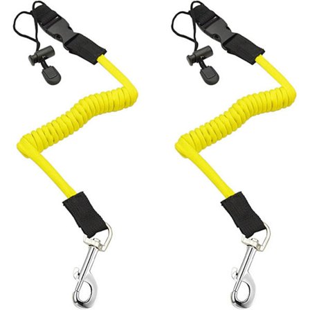 Sikkerhets Elastisk Kajakkåre Tau Kanotilbehør med Justerbar Belte Spenne og Metallkroker for Kanopadling Båtliv Surfing (Oransje) Gul