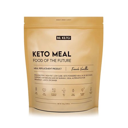 Måltidserstatning BeKeto KETO Meal 700 g, Vanilla - Bodyman.dk