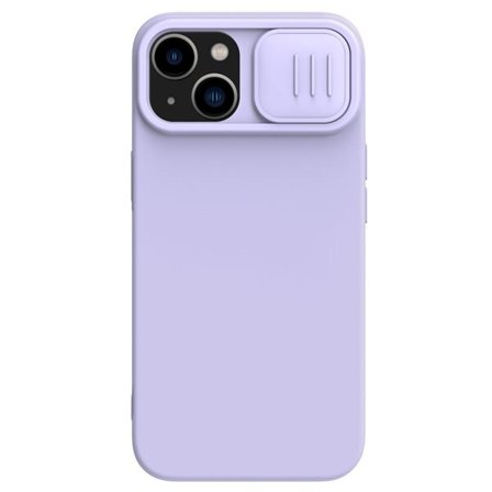 Nillkin CamShield Silky silikoneetui iPhone 14 Plus-etui med kamerabeskyttelse Lilla