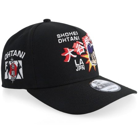 New Era - MLB Noir Casquette - Hatstore Exclusive x Los Angeles Angels 9FIFTY Shohei Ohtani Black A-frame Snapback @ Hatstore