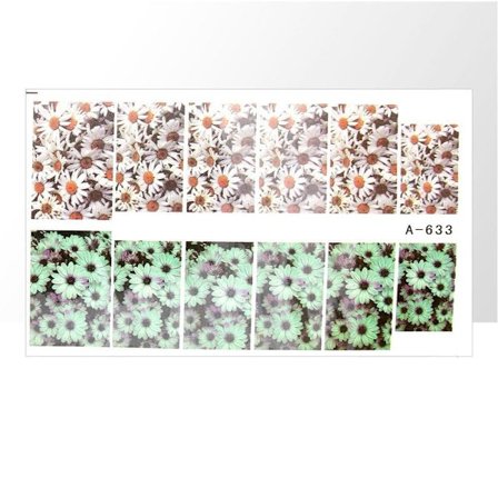 Vattendekaler - Blommor - A633 - För naglar