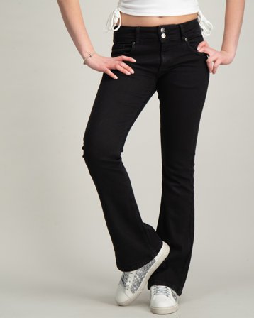 RYVLS Pocket Flare Denim Svart Jeans Jente - Kids Brand Store