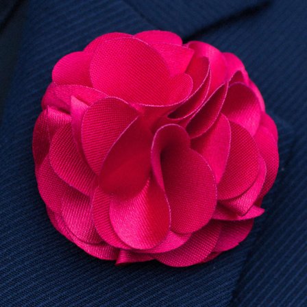 Flor de Lapela Luxuosa Magenta para homens - Flores de lapela