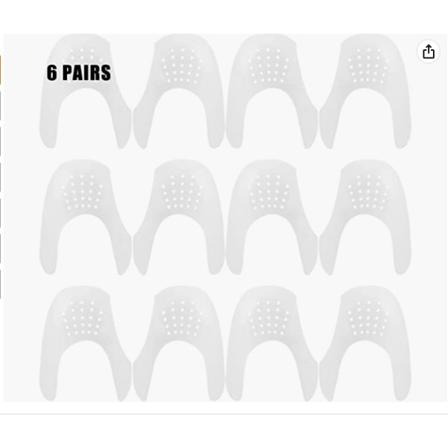 6 Par Skoskydd För Sneaker Anti-crease Anti-veck Vit
