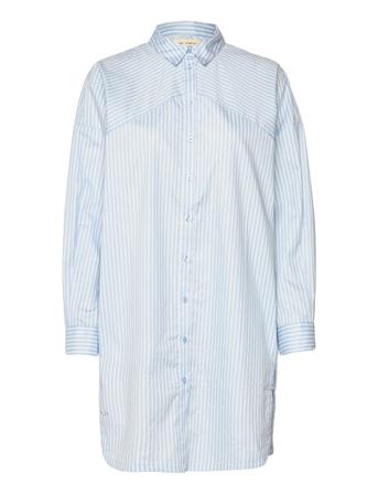 Esginny Over Long Shirt Blue Esme Studios