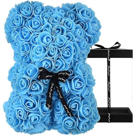 Rose Bear - Rose Teddy Bear 10 Inch Hugz Teddy Flower Bear