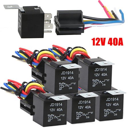 Vedenpitävä Automotive Rele 12V 5Pin 40A Autorele 12V 5Pin Wit