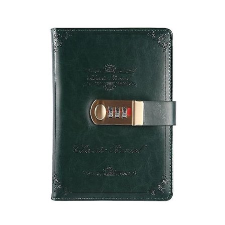 Lukollinen päiväkirja tytöille - Nahkainen salasanalla lukittava muistikirja Söpö salainen päiväkirja yhdistelmälukolla naisille aikuisille B6-koko 