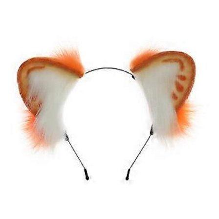 Katt Rever Ulveører Hodebånd Hodeplagg Lange Pelsører Hodebånd Dyr Pelsører Hårbøyle Halloween Cosplay Kostyme Gave Oransje