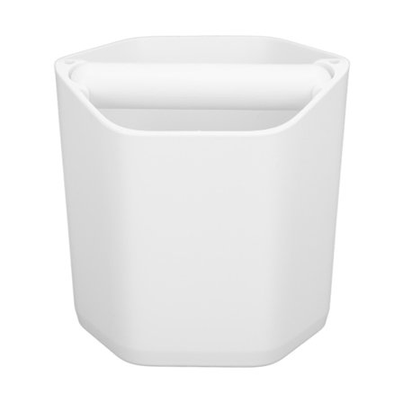 Kaffe Knock Box Stor Kapacitet Kaffegrums Knock Box med Knock Bar og Skridsikker Base Hvid