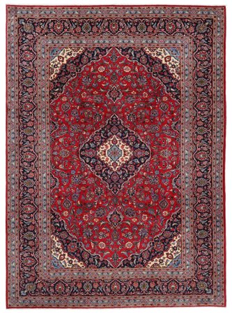 Keshan Teppich Orientalischer Dunkelrot/Schwarz Großer (Wolle, Persien)