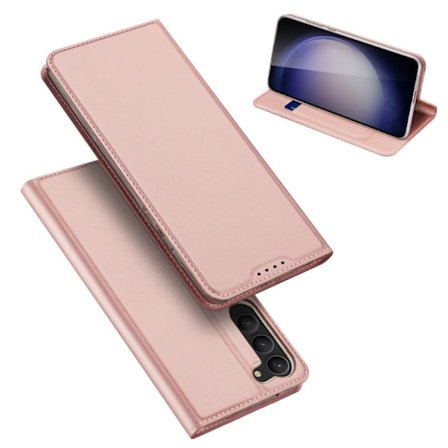 Samsung S23 FE Dux Ducis Skin Pro Flipfodral med Kortfack - Roseguld