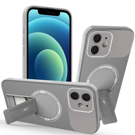 iPhone 12 Case with Stand - Grey