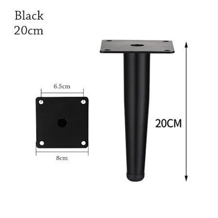 Huonekalut Pyörät Jalat MUSTA 20cm