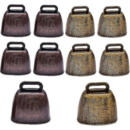 Kuhklokke 10 stk Metall Kobberklokker Vintage Mini Geitklokke For Ku Hest Sau