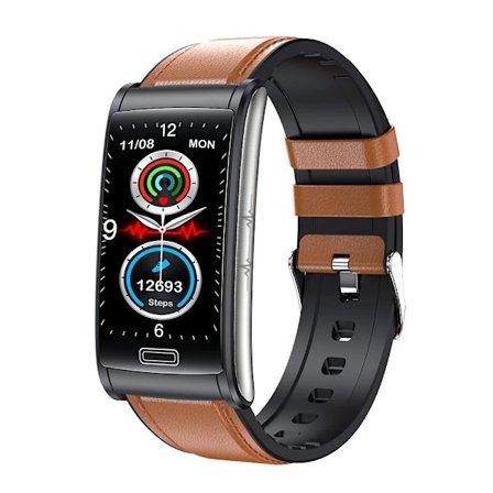 E600 ECG Smartwatch för män, icke-invasiv blodglukos, pulsmätare, blodtrycksmätare, sportstegräknare, smartwatch för kvinnor Android